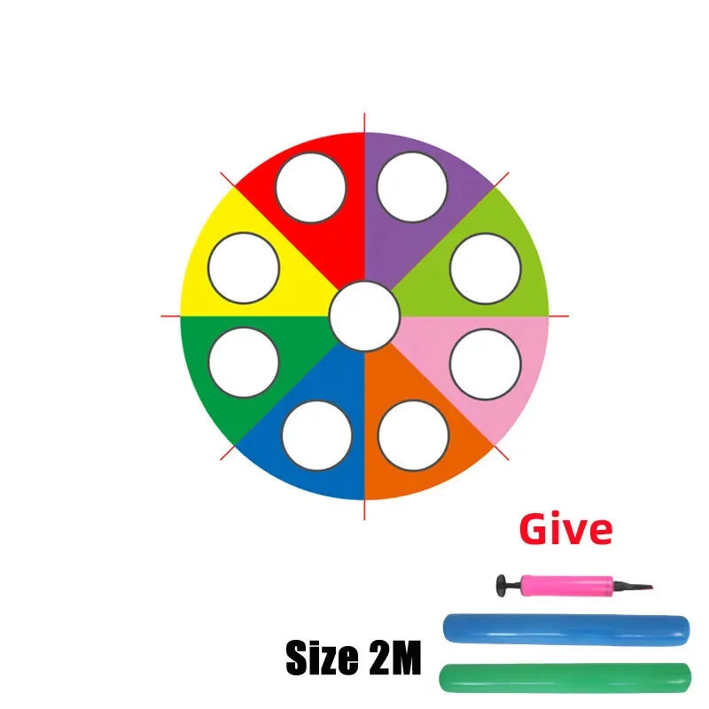 Rainbow Parachute Knock Gopher Multiplayer Interactive Hide Seek Outdoor Children Group Game Leisure Party Toy Gift Adults kids