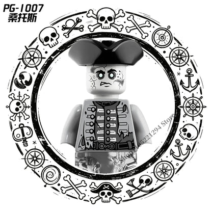 Pirates of the Caribbean building blocks toys Jack Sparrow William Turner Elizabeth Swann MINI brick toys Assemble toys gifts