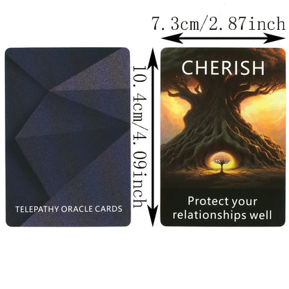 56 Card Telepathy Oracle Cards, for Clarity and Divination, with a Meaningful English Version, Designed for Meditation and Spiri