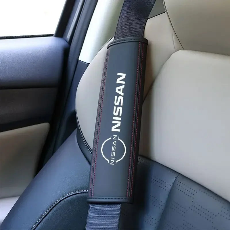 2PCS Car Safety Belt Protective Pads Shoulder Cover for Nissan Sylphy N7 Teana Qashqai Note J10 J11 Navara Juke GTR Tiida Patrol