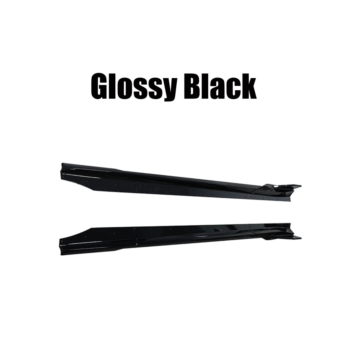 For BMW M2 G87 2023-2025 Side Skirts With Winglet Extension Spoiler Protection Splitters Glossy Black Carbon Fiber Look