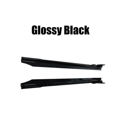 For BMW M2 G87 2023-2025 Side Skirts With Winglet Extension Spoiler Protection Splitters Glossy Black Carbon Fiber Look
