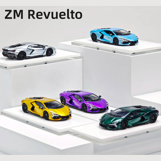 Zincit Model 1/64 Revuelto Diecast Car, V12 Hybrid PHEV Supercar Alloy Miniature with Display Case, Collectible Gift for Men