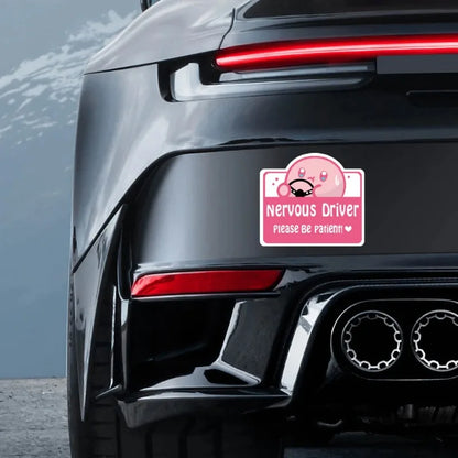 Car Sticker Nervous Driver Funny Sticker Cute Cartoon DIY Vinyl Decal For Bumper Rear Window Door Waterproof Styling Accessories