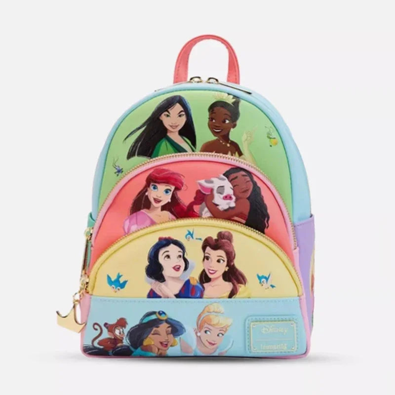 15 Styles Loungefly Disney Princess Series Manga Style Animated Collage Collection Mini Backpack