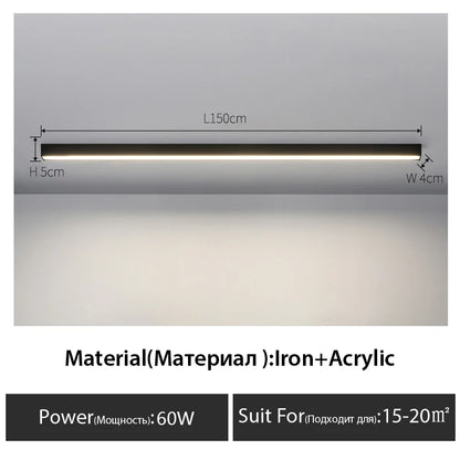 Balcony Ceiling Lights Long Strip Aisle LED Lamp Bedroom Dining Room Living Room Cloakroom Ceiling Lamp Island Kitchen Decor