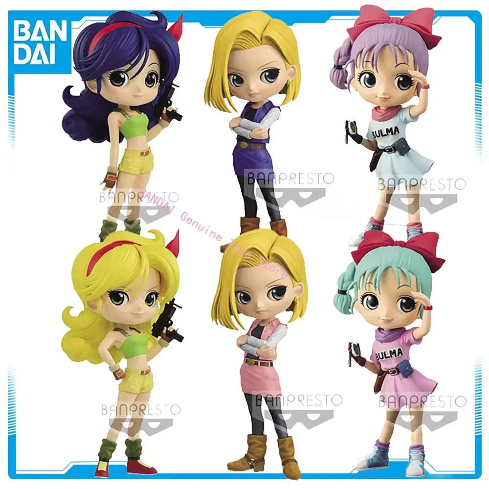 Bandai Anime Dragon Ball Z Q Posket Lunch Lazuli Bulma PVC Action Figures Collectible Model Doll Toys DBZ Figurals Brinquedos