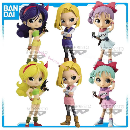 Bandai Anime Dragon Ball Z Q Posket Lunch Lazuli Bulma PVC Action Figures Collectible Model Doll Toys DBZ Figurals Brinquedos