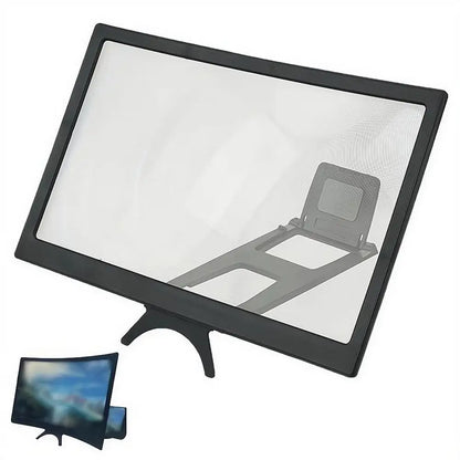 12 Inch Curved Mobile Phone Screen Magnifier HD Video Enlarger Foldable Portable Cell Phone Projector Eyes Protection