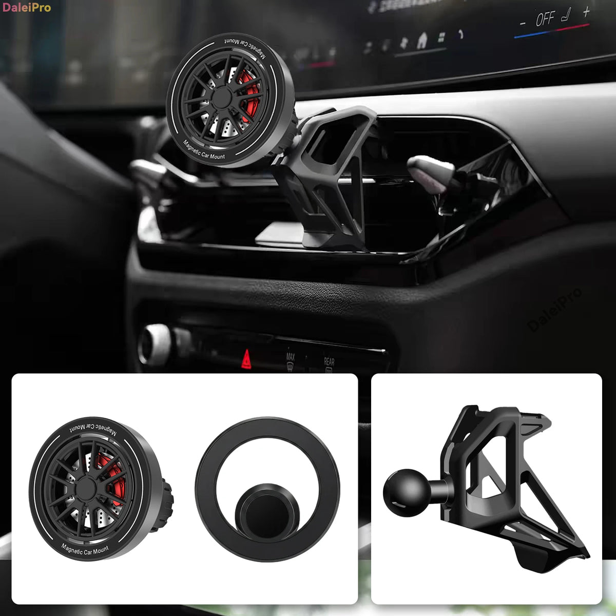 For BMW 3 Series 2025 2026 M3 Phone Mount Airflow Cooling Car Phone Holder 360° Swivel Phone Base Accessories for BMW 2 4 Series