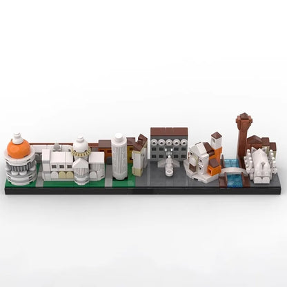 2024 New Hot City Movie Skyline Bricks Pisa Rome Rotterdam Cambridge Education Architecture Building Blocks Fans Birthday Toys