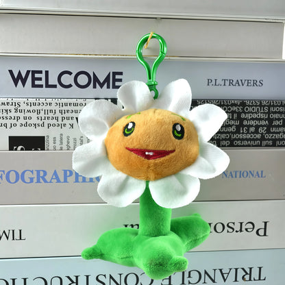 2025 New Style Plants vs Zombies Plush Pendant Cute SunFlower Peashooter Chomper Bag Keychain Decoration Stuffed Doll Kids Gift