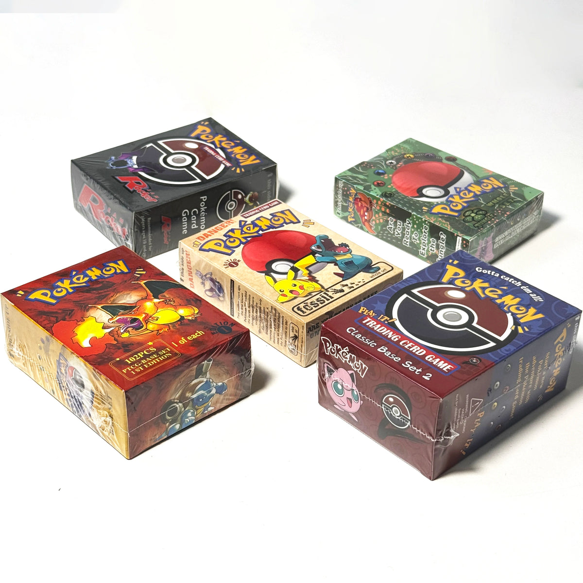 PKM Whole Set 1st Edition Base Set  Base Set2 Fossil Jungle Team Rocket DIY Proxy old Game Cards PTCG Collection toy gifts cards