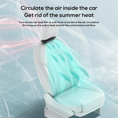 Yanace 12V Car Seat Fan Headrest Cooling Blower USB Strong  Universal Summer Artifact  Passenger Cool Conditioner Accessories