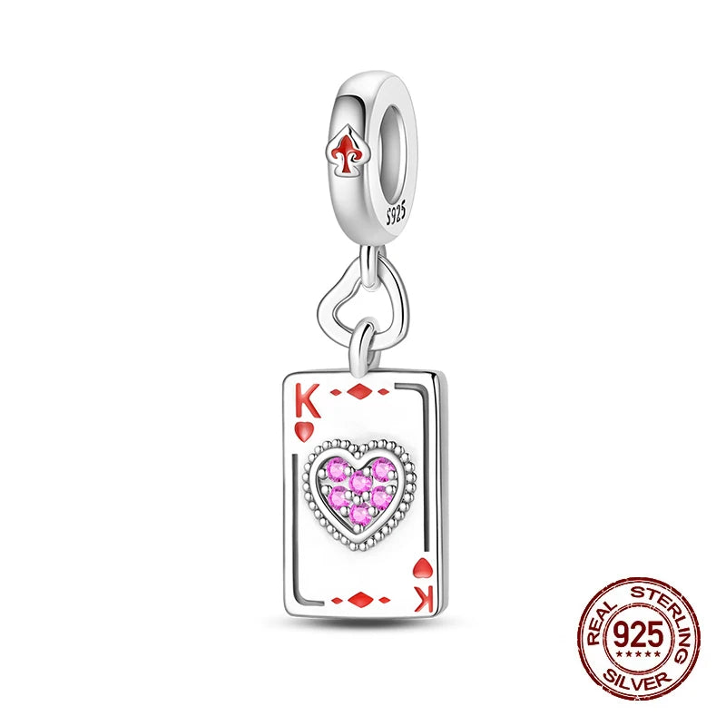 100% 925 Sterling Silver Tarot Collection Pendant DIY Hourglass Beads Fit Pandach Original Bracelet Women Jewelry Birthday Gift