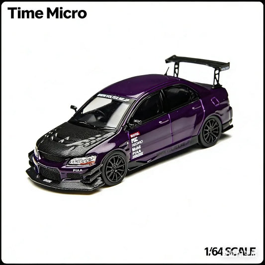 Time Micro 1:64 Mitsubishi EVO 9 LANCER EVOLUTION IX Simulation Static Alloy Car Model, Boys' Toy Collection Decoration Item.
