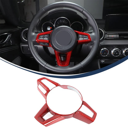 Steering Wheel Key Frame Trim Sticker Steering Wheel Decorative Frame For Fiat Abarth 124 NF 348 348AX Mazda MX-5 ND 2016-2026