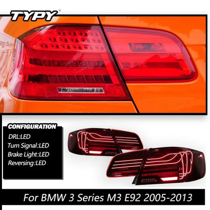 TYPY Plug and Play Car For 2005-2013 BMW 3 Series E92 Taillight Upgrade Modified to New DRL Dynamic Turn Signal LED Taillight