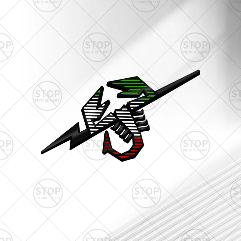 Car Sticker Lightning Scorpion Logo 3D Decal Grille Body Side Badge Rear Trunk Emblem For 500 595 Abarth Punto 695 124 Spider