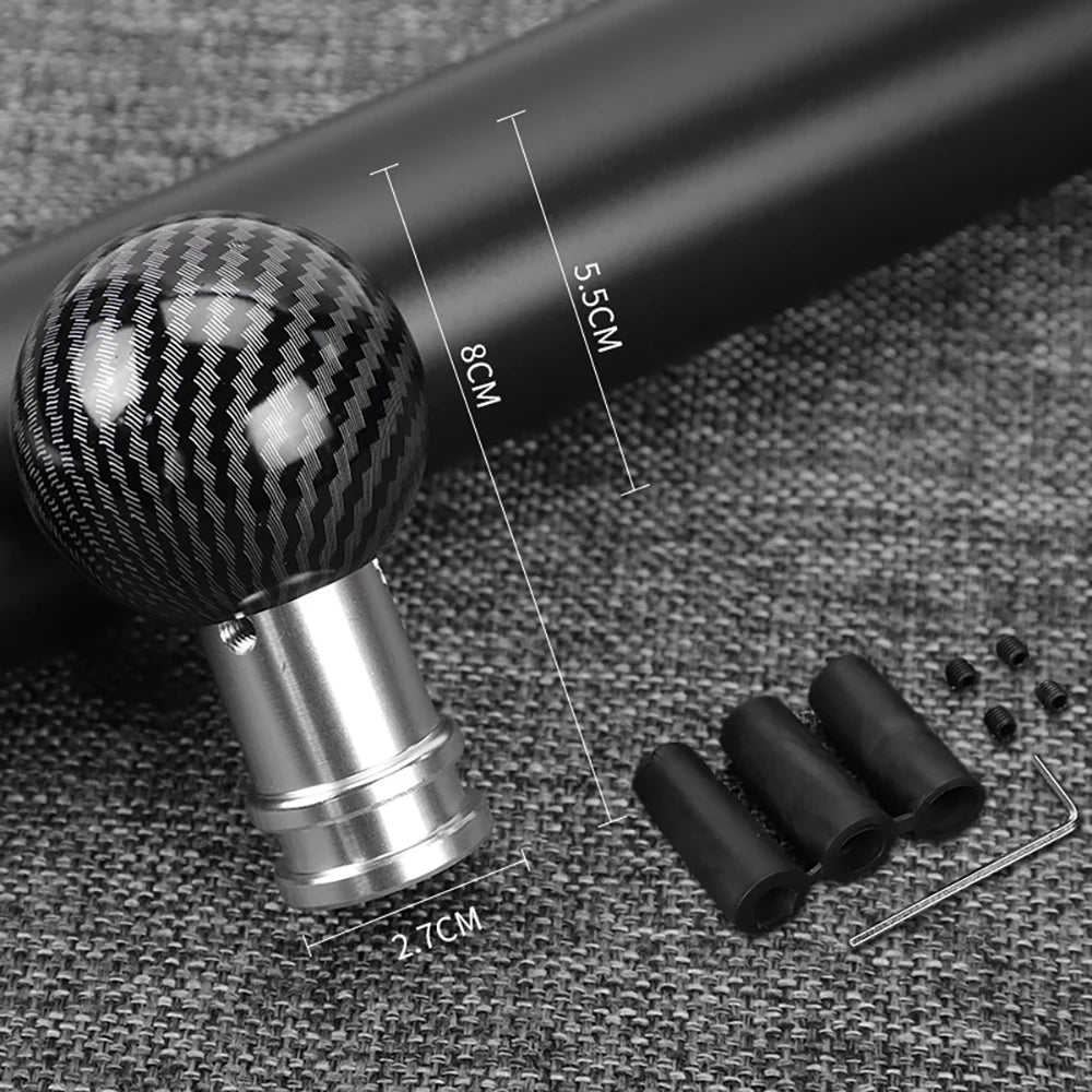 Mahogany Wood Grain Carbon Fibre Gear Shifter Knob Car Interior Manual/Automatic Transmission Universal Auto Gear Lever