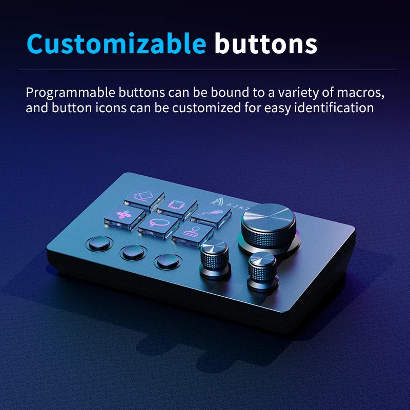 AJAZZ AKP03E/AKP153E Desktop Controller Mini Keyboard Helper, Wired Connection, Supports PC and Laptops, Supports Various DIY