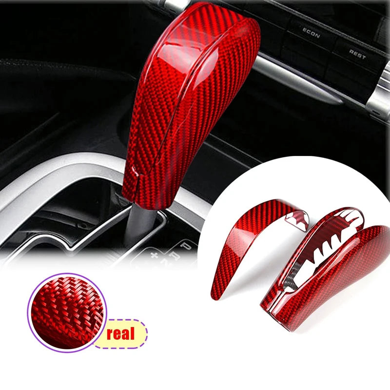 For Porsche Cayenne 2004-2009 Real Carbon Fiber Car Gear Shift Knob Cover Decoration Car Interior Accessories