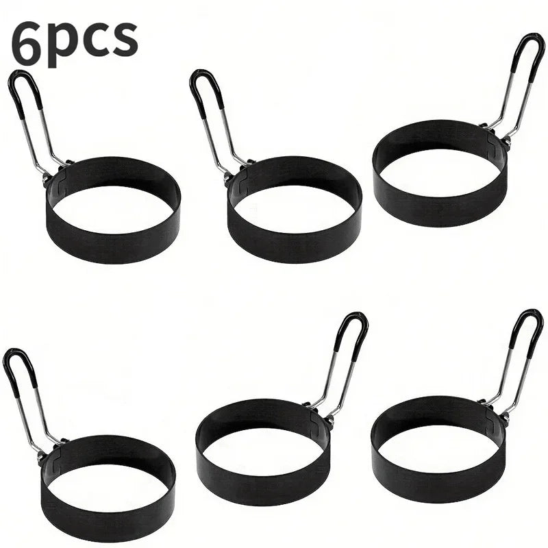 Egg Ring Mold Stainless Steel Non-Stick Pan with Heat Resistant Handle for Frying Hamburgers Easy To Clean Kitchen Cooking Tools