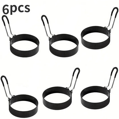 Egg Ring Mold Stainless Steel Non-Stick Pan with Heat Resistant Handle for Frying Hamburgers Easy To Clean Kitchen Cooking Tools
