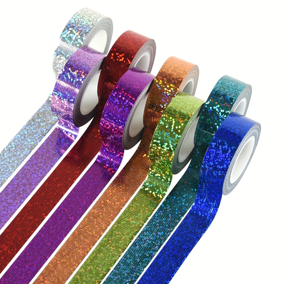 Shiny Laser Masking Washi Tape Decorative Firm Adhesive Tape DIY Scrapbooking Colorful Sticker Label Stationery