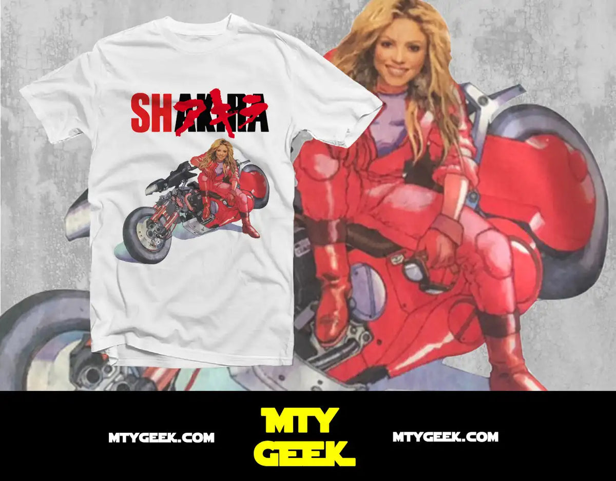 Shakira T Shirt Akira Shotaro Kaneda Motorcycle Japan Anime T-shirts Manga Tokoyo Fashion Harajuku Funny Oversized Men's Tees