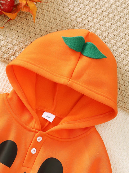 Kids Halloween Pumpkin Cape Hooded Cloak 3‑8 Years Toddler Baby Walking Costume Boys Girls Halloween Party Fancy Dress Up Outfit