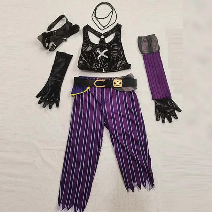 Jinx Cosplay Costume Game Arcan Women Jinx Outfits for Halloween Party Comic Con Jinxx Cospay