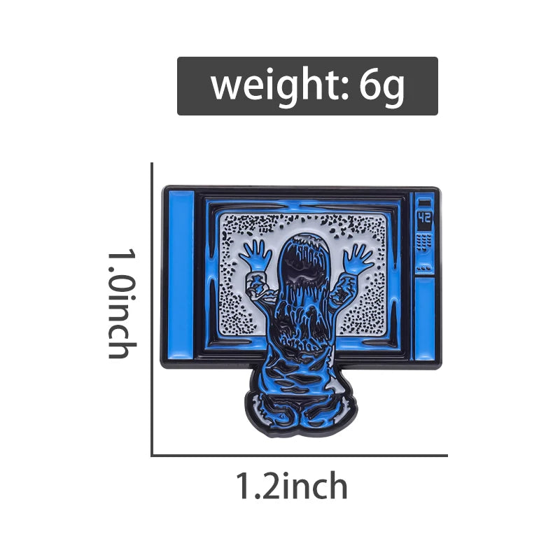 Poltergeist Enamel Pin Custom Thriller Horror Film Gothic Brooches Lapel Badges Cartoon Anime Movies Jewelry Gift For Kid Friend