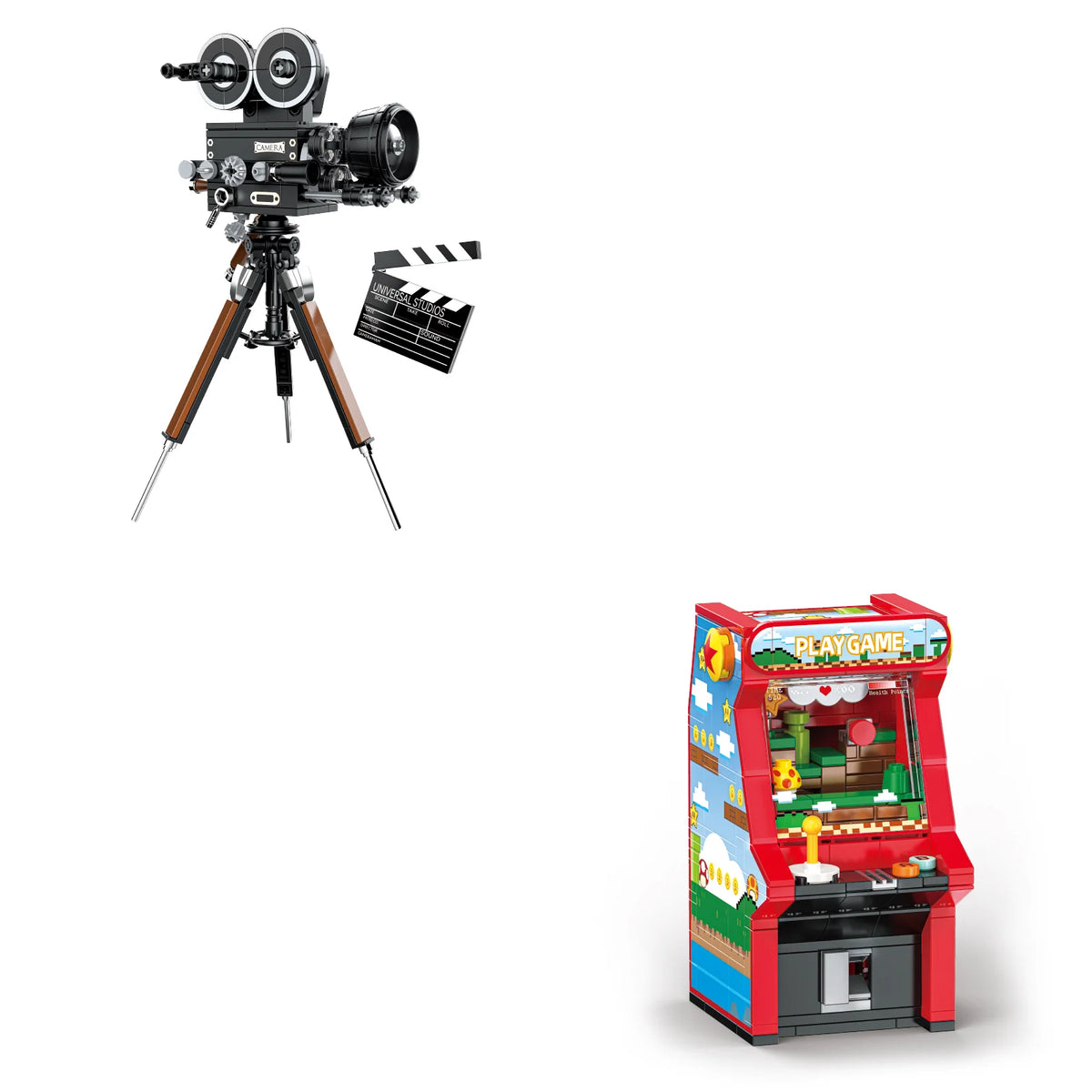 JAKI Retro Movie Camera Home Decor Creative Tall Brick Building Blocks Set MOC Model Assembly Toy Kids and Adult Birthday Gifts