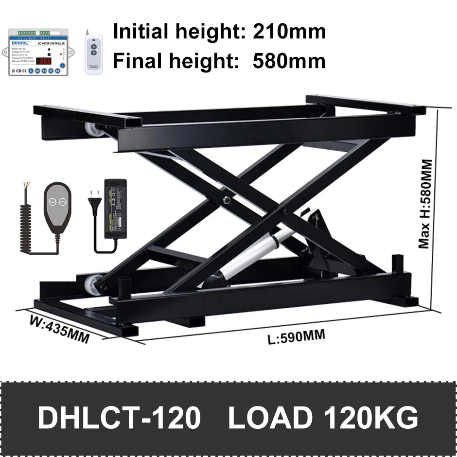 Electric Lifting Table Stand Platform 60 /120/150kg Load Tea Coffee Table Lift WIFI Remote Control Motor Drive Iron Frame