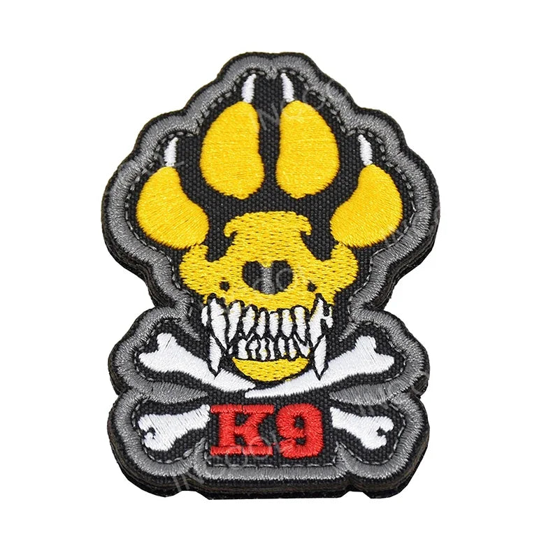 K9 Working Dog SAR Infrared IR Reflective Patch Rescue Dogs Embroidery Patches Tactical PVC Rubber Luminous Badges For Clothing