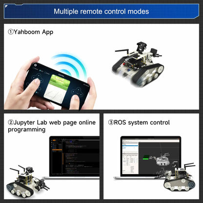 Transbot SE ROS Robot AI Vision Tank Car with 2DOF Camera PTZ Python Programing MoveIt simulation for Jetson NANO Raspberry Pi 5