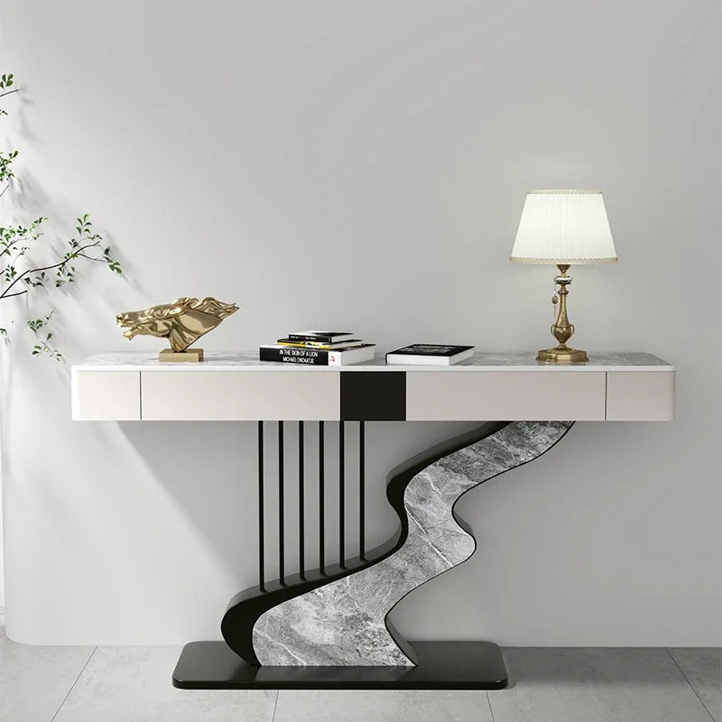 Midcentry Metal Console Table Modern Nordic Entrance Hallway Console Table Luxury Lobby Wohnzimmer Tisch Living Room Furniture