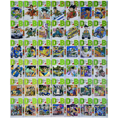 43PCS/set Dragon Ball Super Saiyan Goku Gohan Shenron JUMP Comic Cover Frosted Laser Flash Card Classic Anime Collection Cards