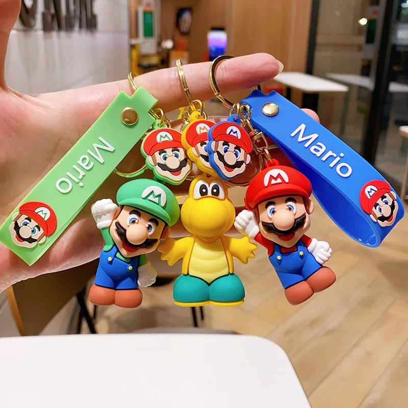 New Creative Super Mario Figurine Keychain, Cute Doll Backpack Hanger, Pendant, Exquisite Gift Keychain
