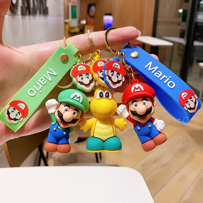 New Creative Super Mario Figurine Keychain, Cute Doll Backpack Hanger, Pendant, Exquisite Gift Keychain