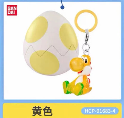 Bandai Gashapon Yoshi Super Mario Pendant Colorful Collectible Transparent Anime Figure Collection For Adult Hobby Collectors