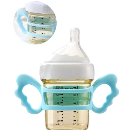 Wide-Neck Square Bottle Silicone Handle Baby Bottle Accessory Hergen Angel Handle Cup Cover