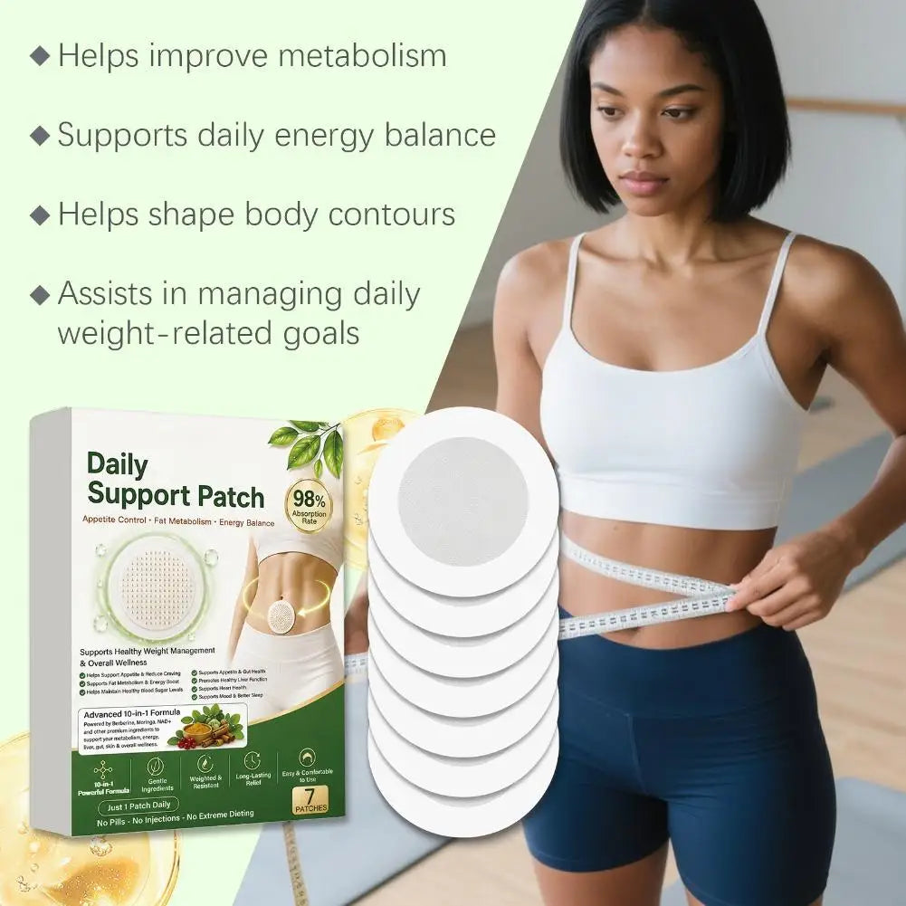 Berberine X NAD+ Weight Management Assistance Patch Weight Loss Slimming Belly Fat Burner Detox Sticker Nano Microneedle Patch