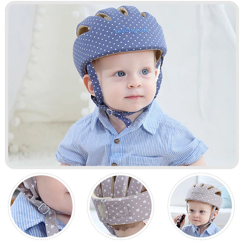 Baby Helmet Cap Newborn 6 18 Month Toddler Kids Adjustable Anti-impact Helmet Safety Baby Crawling Walking Head Protection Cap