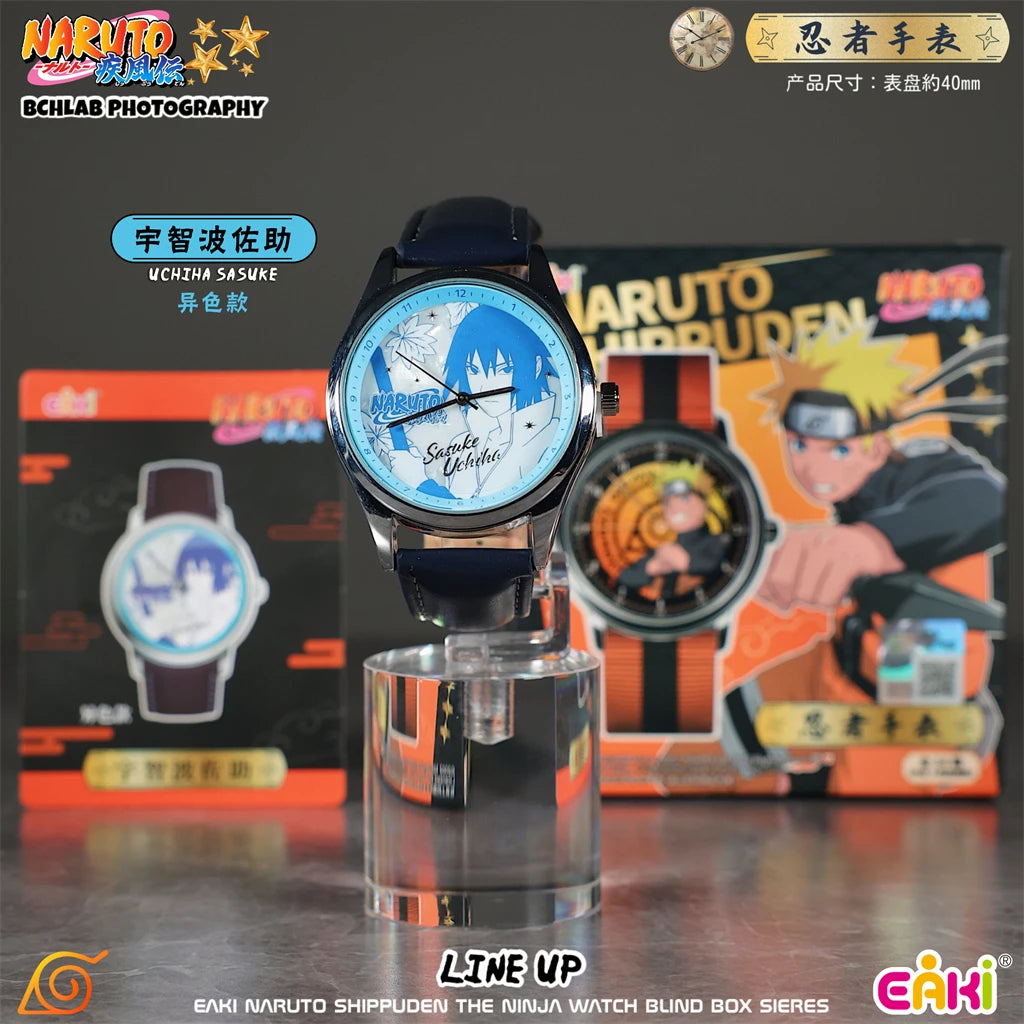 EAKI Hot Original In Stock Naruto Shippuden Kakashi Sasuke Madara Watch Blind Box Anime Figure Trendy Watch Toys Boys Gifts
