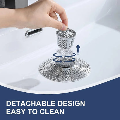 Detachable Drain Hair Catcher Catch Hair Alloy Shower Drain Hair Stopper Bathroom Sink Strainer Tub Drain Protector