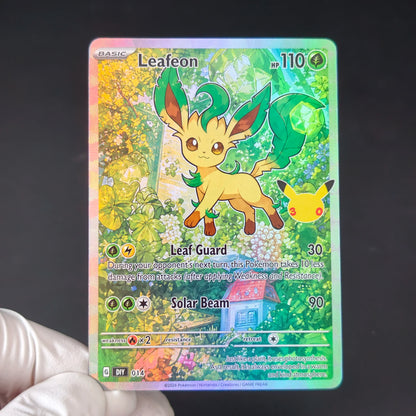 PKM 30th Anniversary Cards Eevee Series Sylveon Glaceon Umbreon Espeon Flareon Colorful Holo Foil Card DIY TCG Advanced Card