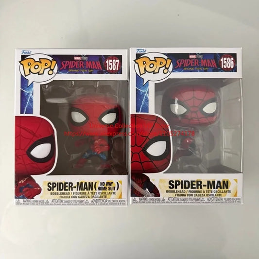 Funko Pop Spider-Man Brand New Day No Way Home Suit #1587 Swinging Pose #1586 Vinyl Figure Collectible for Marvel Fans