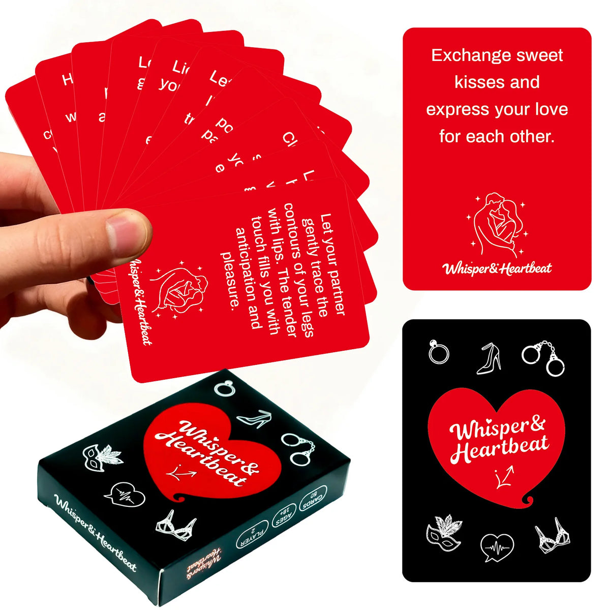 50PCS Card Couples Drinking Game Set, 8.9x6.4cm Challenge Cards, Perfect for Date Nights, Bedroom Fun, and Adult Parties
